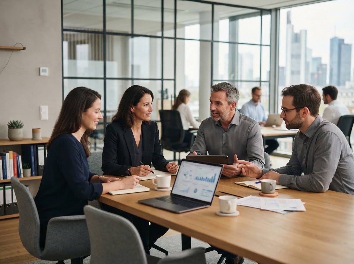 GrokTrade GPT team reviewing AI-driven investment data models